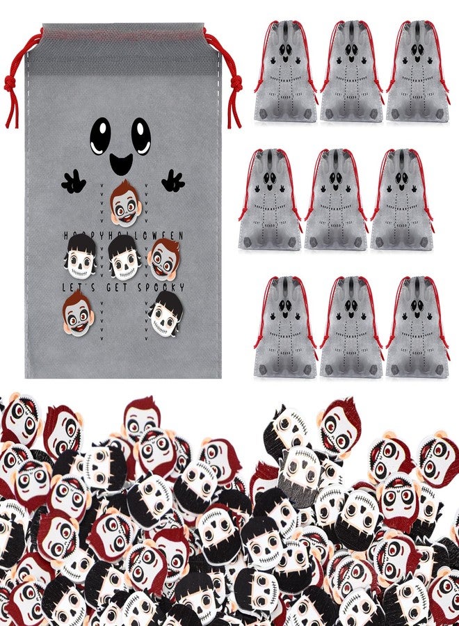 Wesnoy 36 Sets Halloween Tic Tac Toe Party Favors Nightmare Games for Kids 360 Spooky Boys Girls Game Pieces 36 Drawstring Goodie Bags for Fall Class Party Classroom Prizes - Image 1